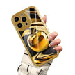 Gold Apple Pattern Hard Case for iPhone