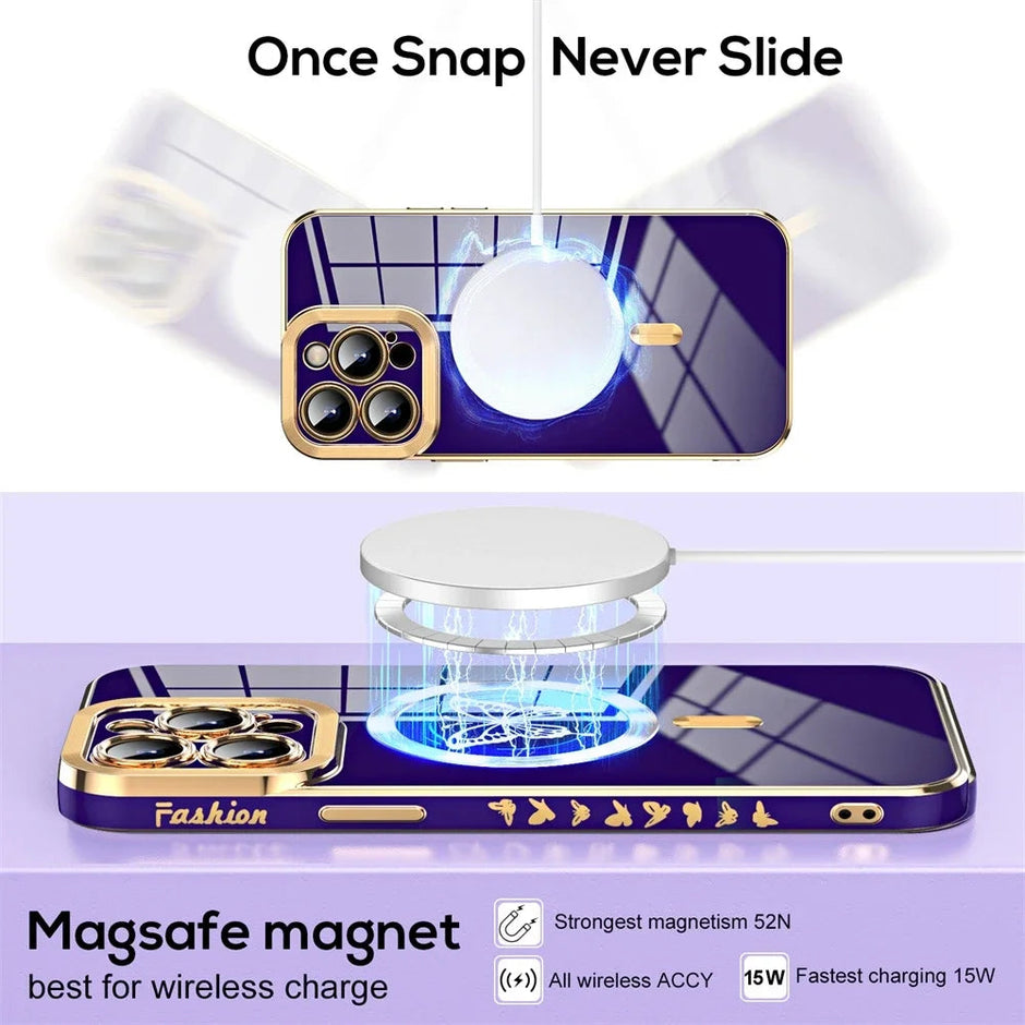 Coque souple plaquée papillon pour iPhone 