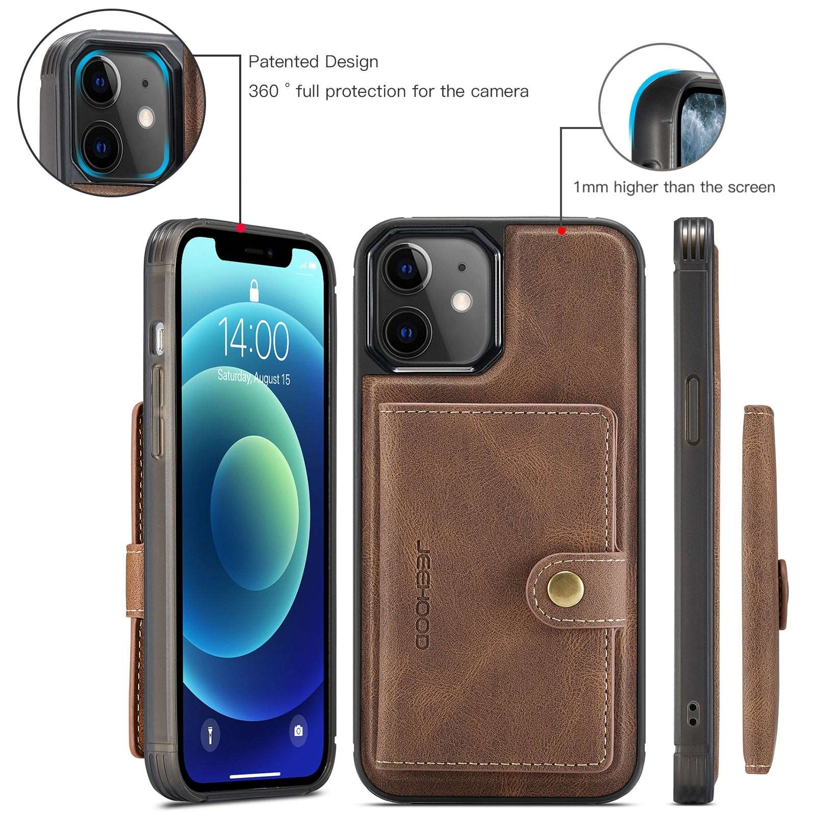 Detachable Wallet Leather Case for iPhone
