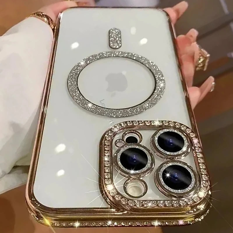 Glitter Diamond Transparent Case For iPhone