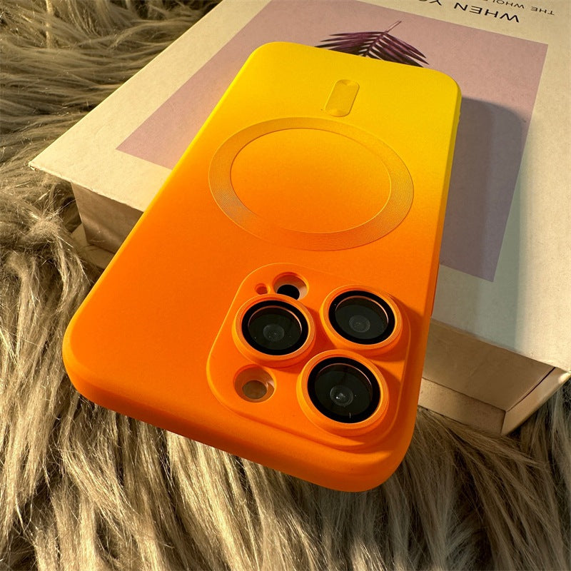 Lens Protective Silicone Magnetic Case for iPhone