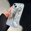 Laser 3D Silver Butterfly Holder Case For iPhone