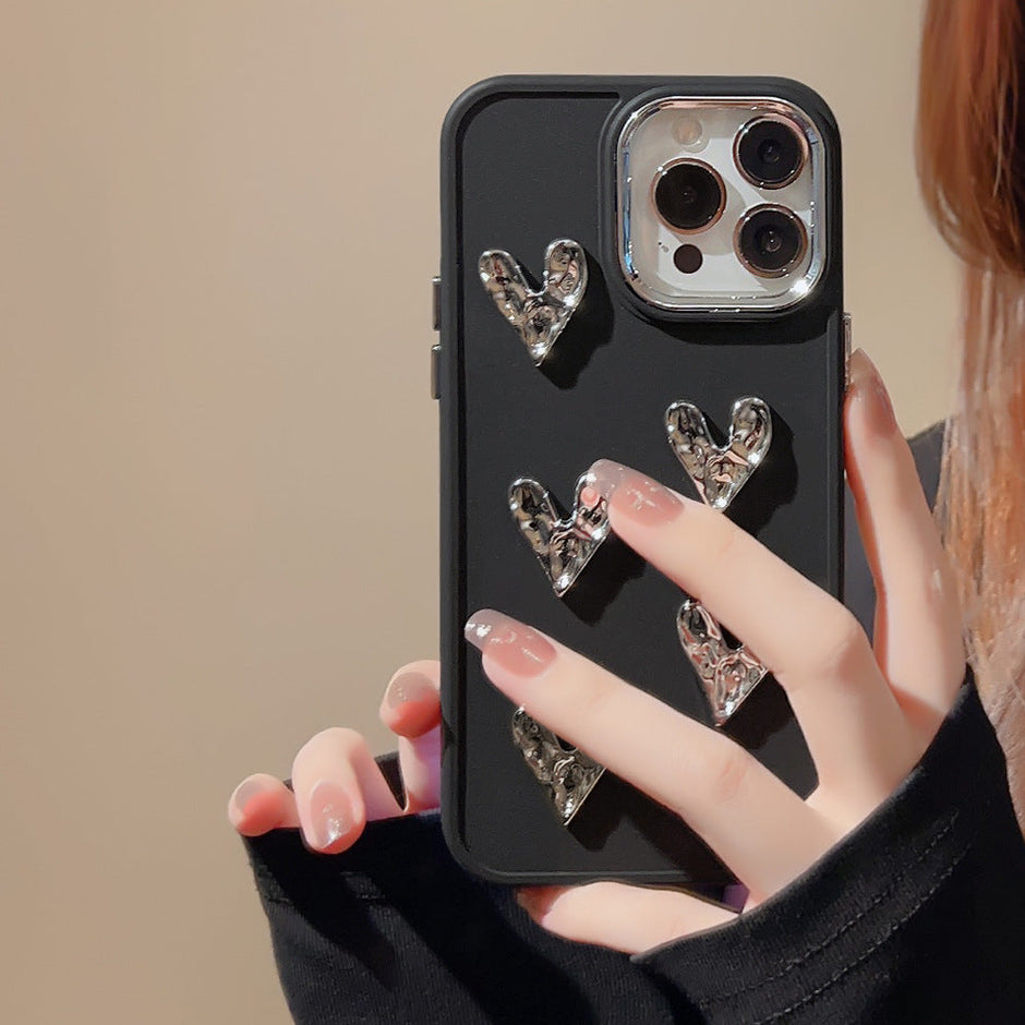 Silver Love Plating TPU Case for iPhone