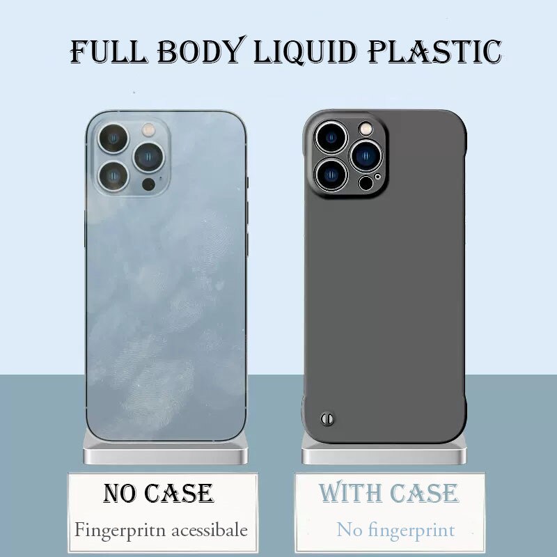 Solid Color Matte Frameless Case For iPhone