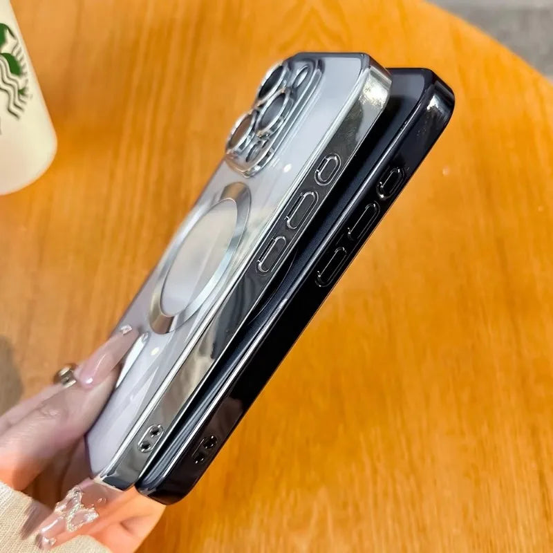 Transparent Plating Soft Case for iPhone