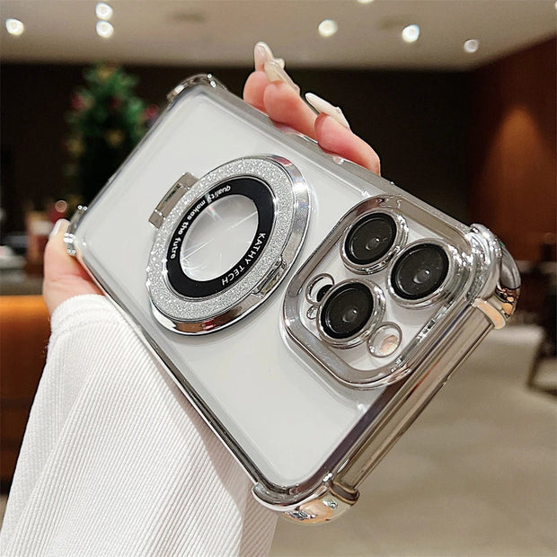 Coque transparente antichoc plaquée pour iPhone 