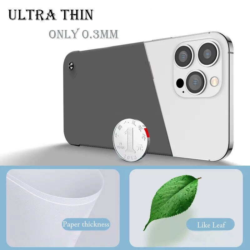 Solid Color Matte Frameless Case For iPhone