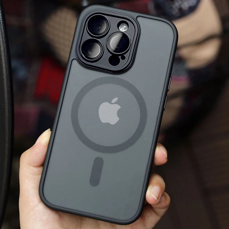 Matte Translucent Shockproof Case For iPhone