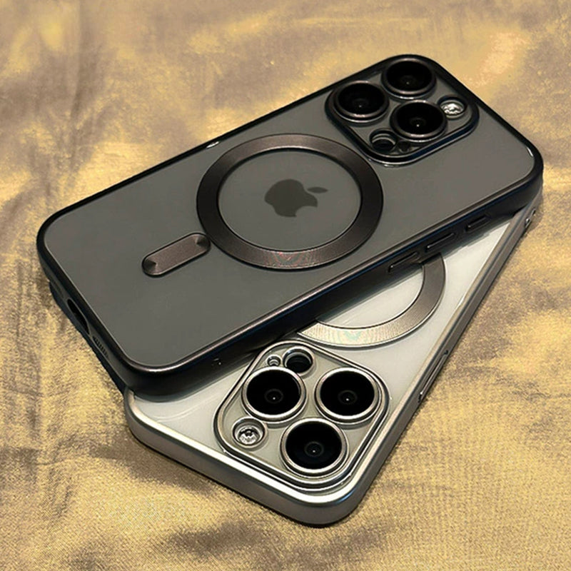 Matte Plating Clear Soft Case for iPhone