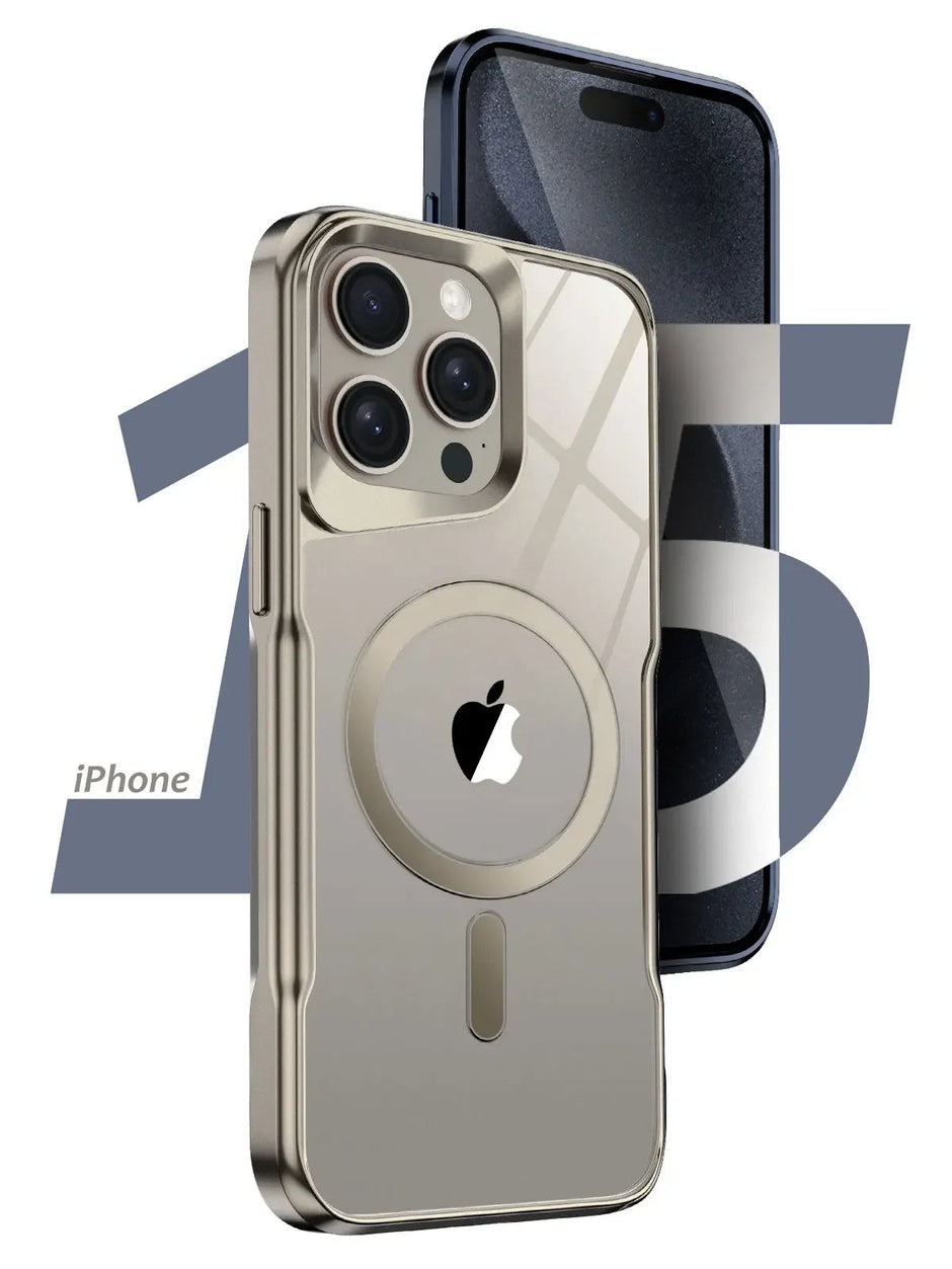 Coque transparente avec cadre plaqué pour iPhone 