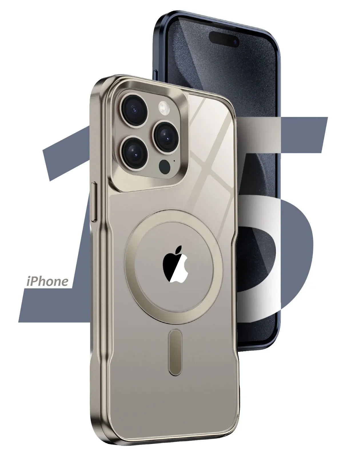 Coque transparente avec cadre plaqué pour iPhone 