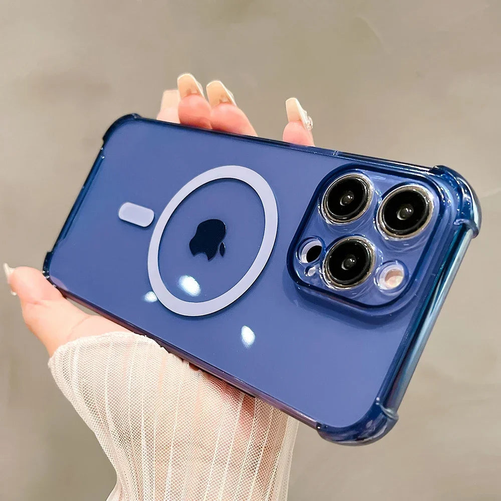Coque en silicone transparente antichoc pour iPhone 