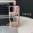 3D Pleated Hollow Tiger Tooth Matte Case For iPhone