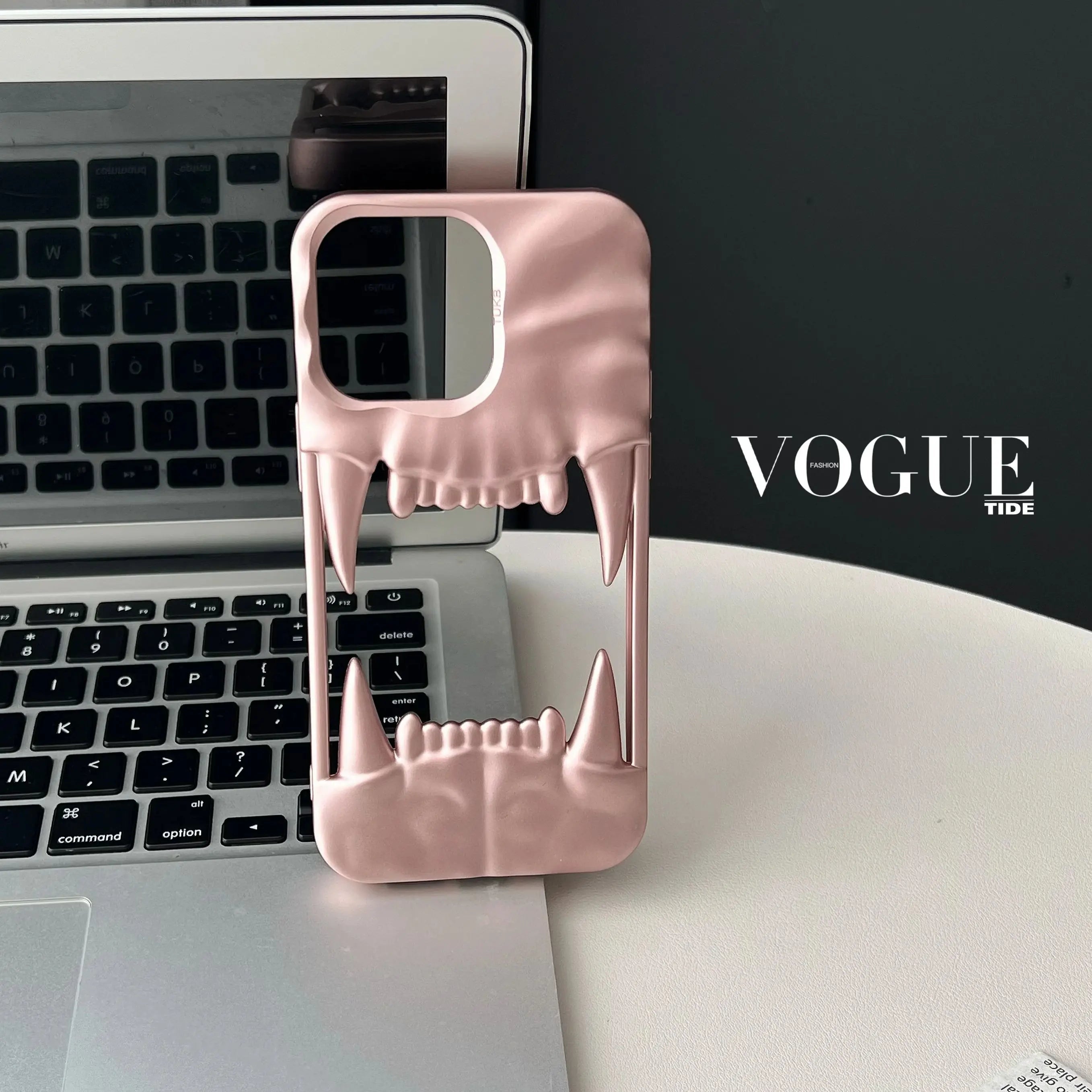3D Pleated Hollow Tiger Tooth Matte Case For iPhone