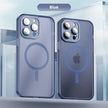 Coque de protection d'objectif mate translucide pour iPhone 