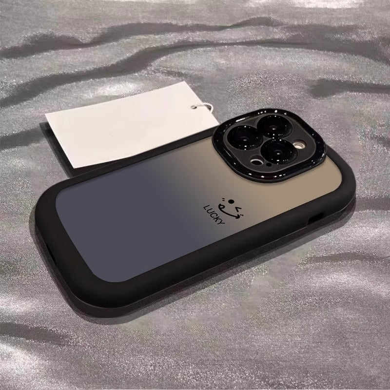Coque antichoc à motif smiley dégradé pour iPhone 