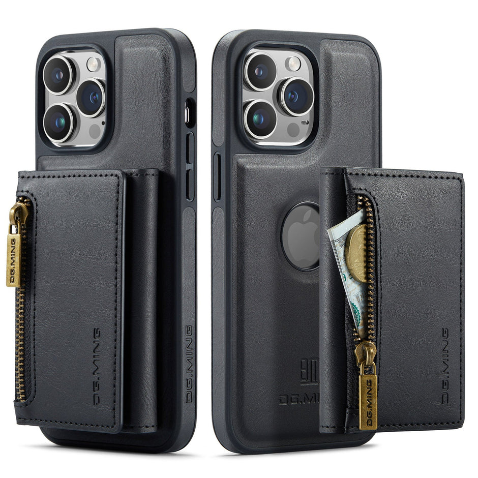 2 in 1 Magnetic Leather Wallet Case for iPhone