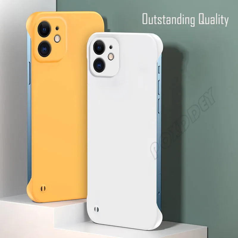 Ultra Thin Slim Hard PC Frameless Case For iPhone
