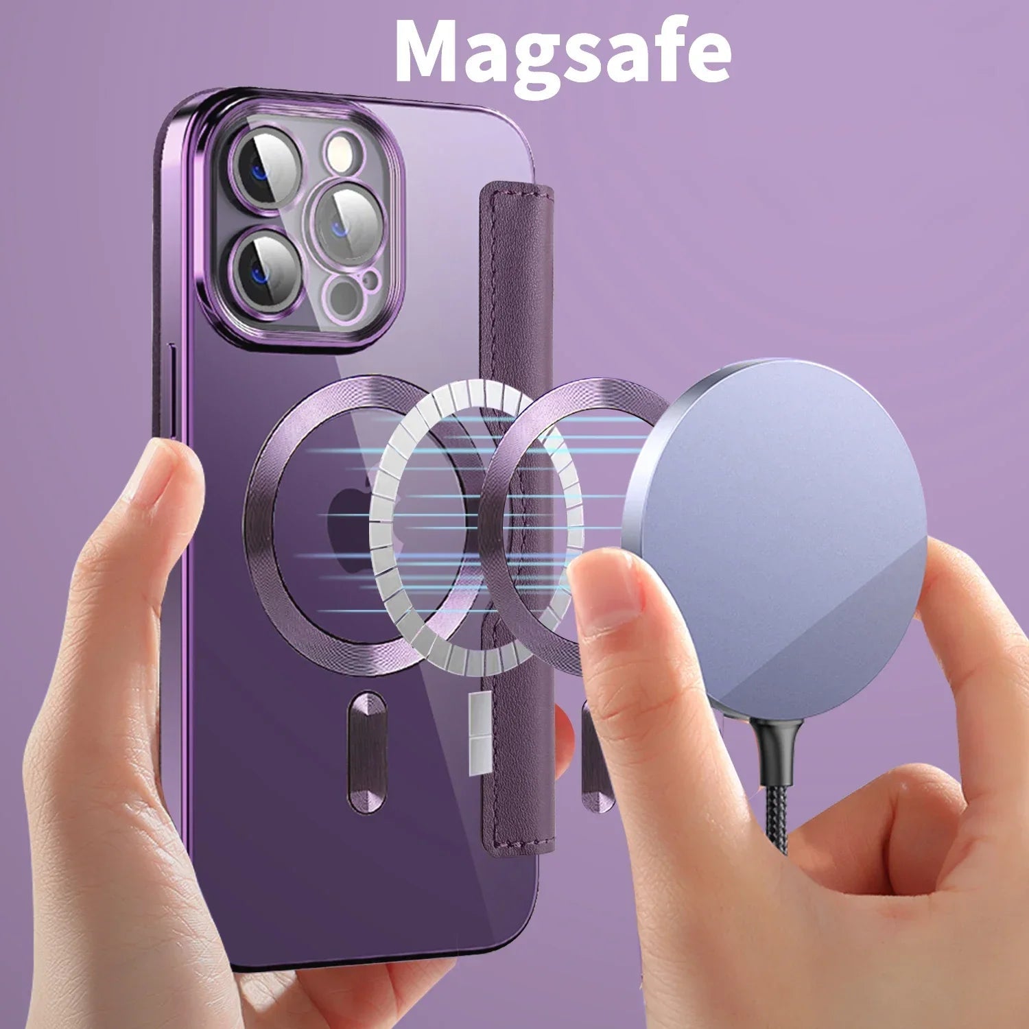 Electroplated Flip Leather Case for iPhone