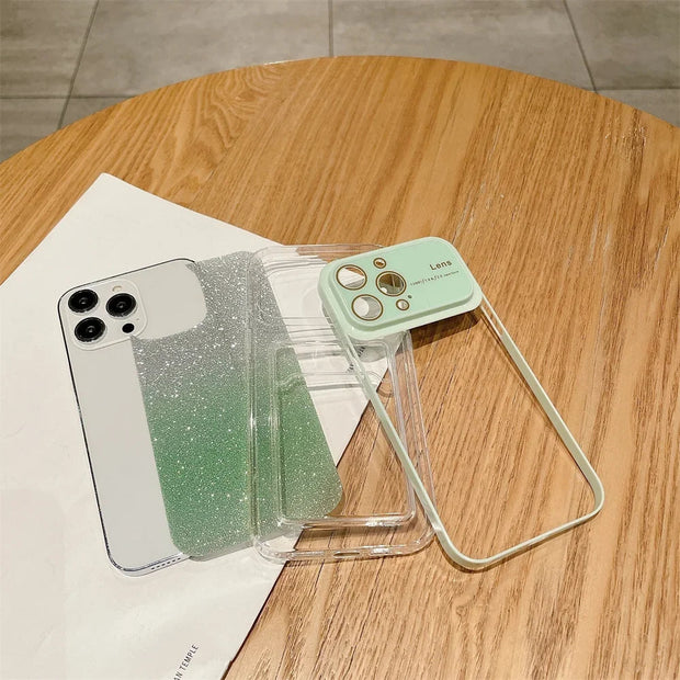 Étui transparent à paillettes pour iPhone 