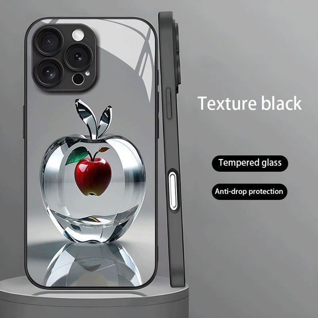 Crystal Apple Pattern Hard Case for iPhone
