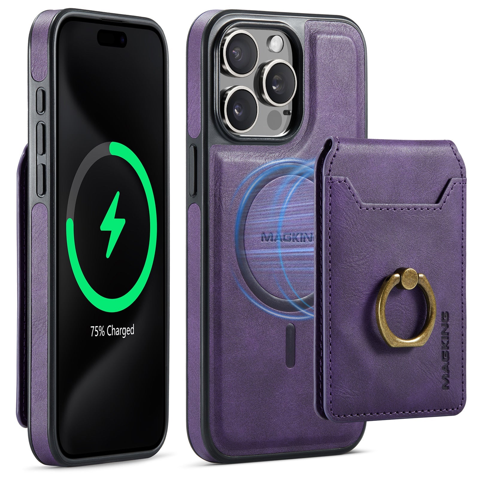 Detachable Magnetic Wallet Case for iPhone