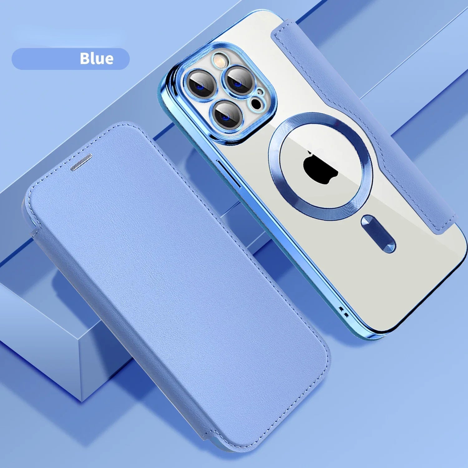 Electroplated Flip Leather Case for iPhone
