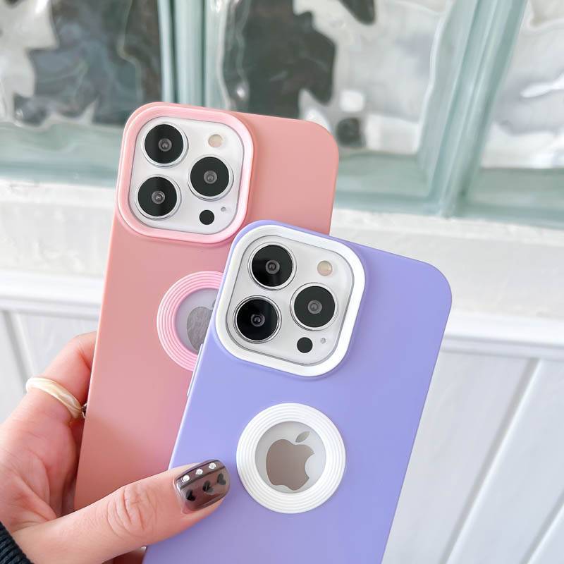 Coque en silicone givrée de couleur unie pour iPhone 