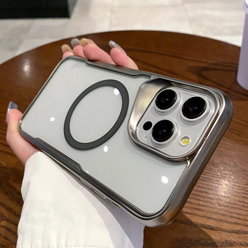 Coque transparente antichoc plaquée pour iPhone 