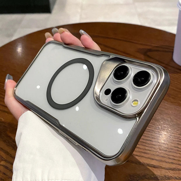 Coque transparente antichoc plaquée pour iPhone 