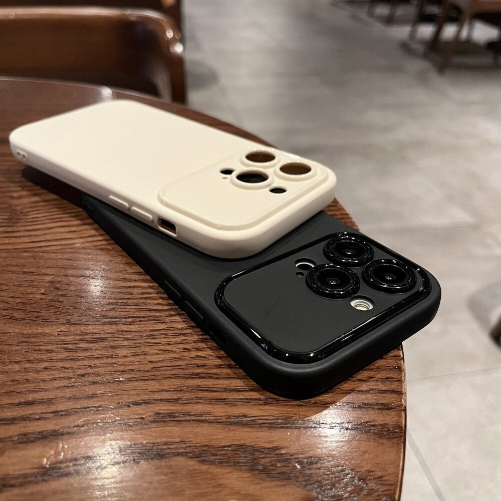 Lens Protection Shockproof Silicone Case for iPhone