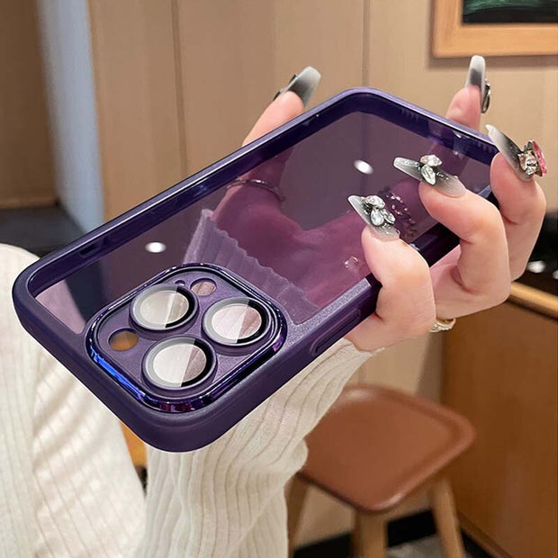 Étui de protection en silicone transparent pour iPhone 