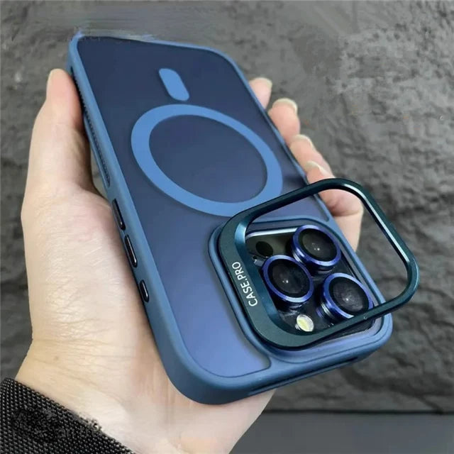 Étui mat avec support d'objectif pour iPhone 
