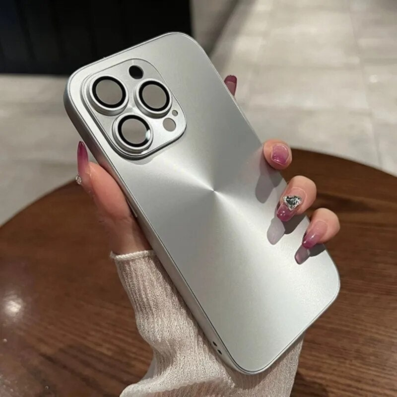 Lens Protection Matte Laser Hard Case for iPhone