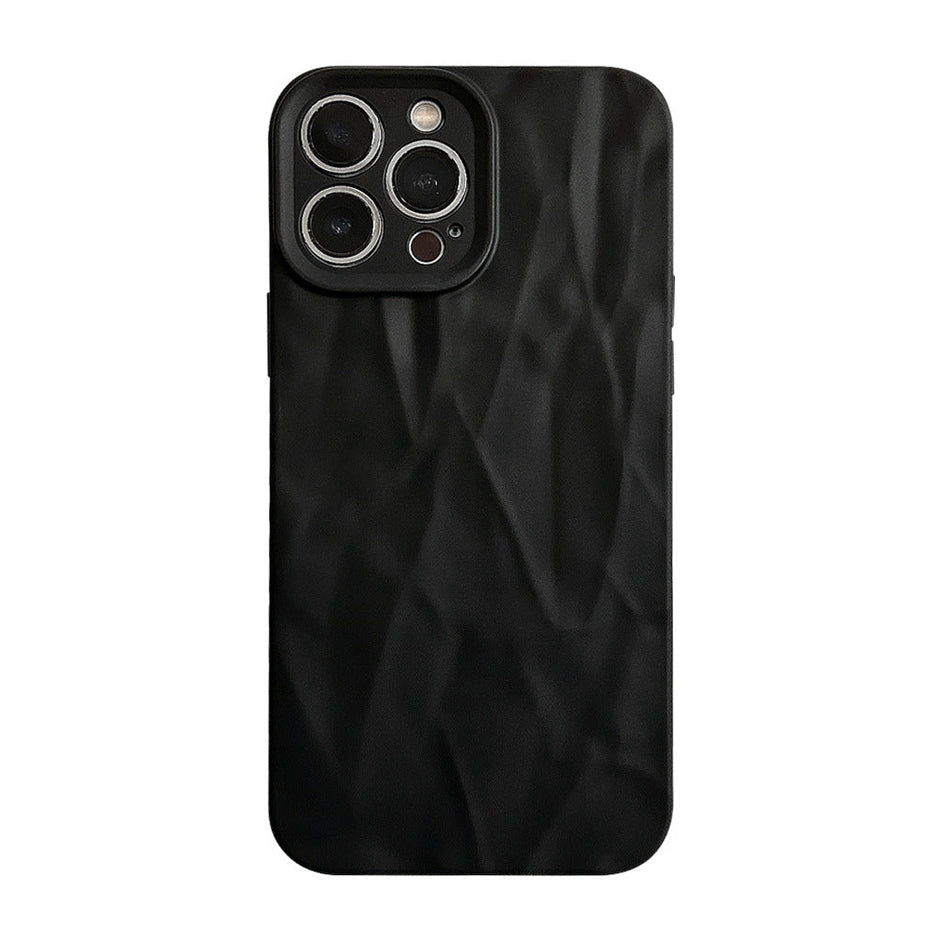 Coque souple en TPU plissée mate pour iPhone 