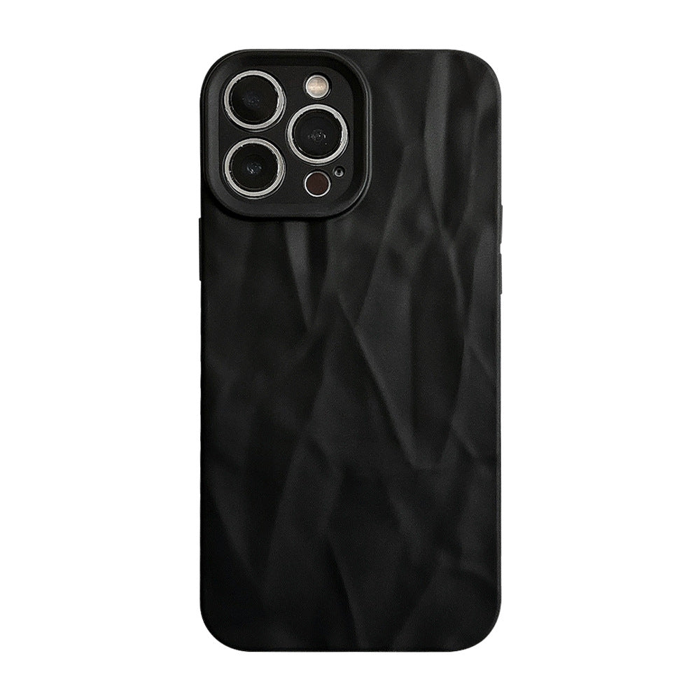 Coque souple en TPU plissée mate pour iPhone 