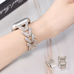 Diamond-encrusted Stainless Steel Band