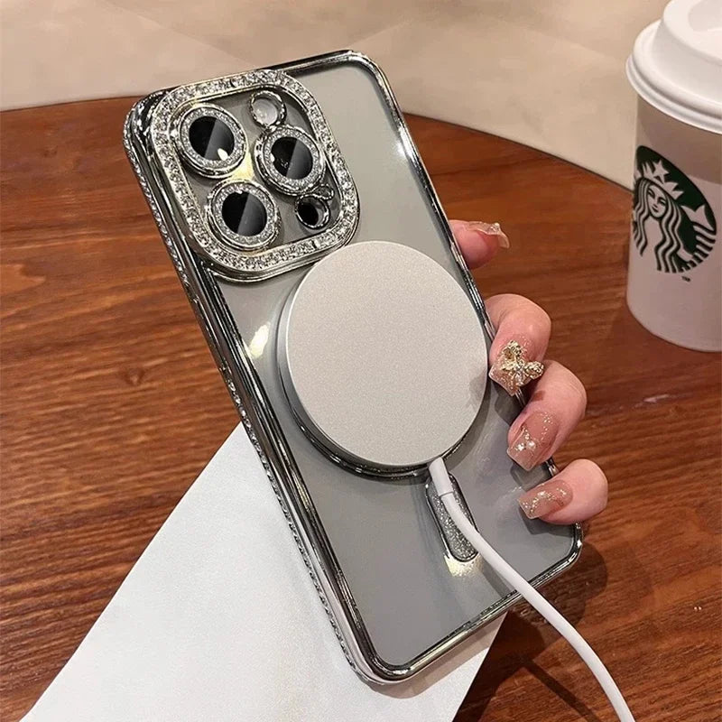 Glitter Diamond Transparent Case For iPhone