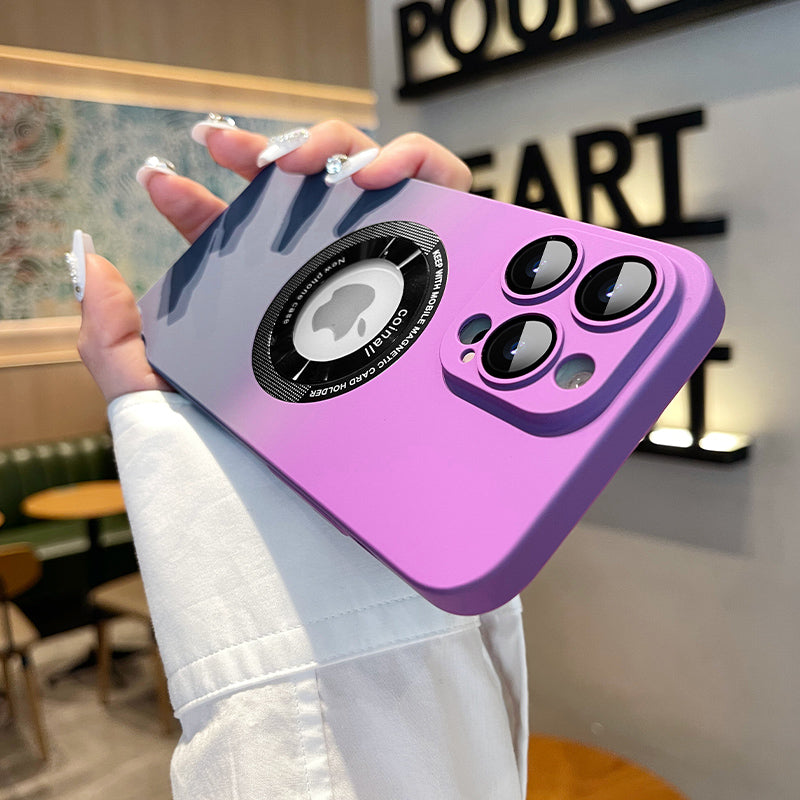 Magnetic Gradient Color Matte Case For iPhone