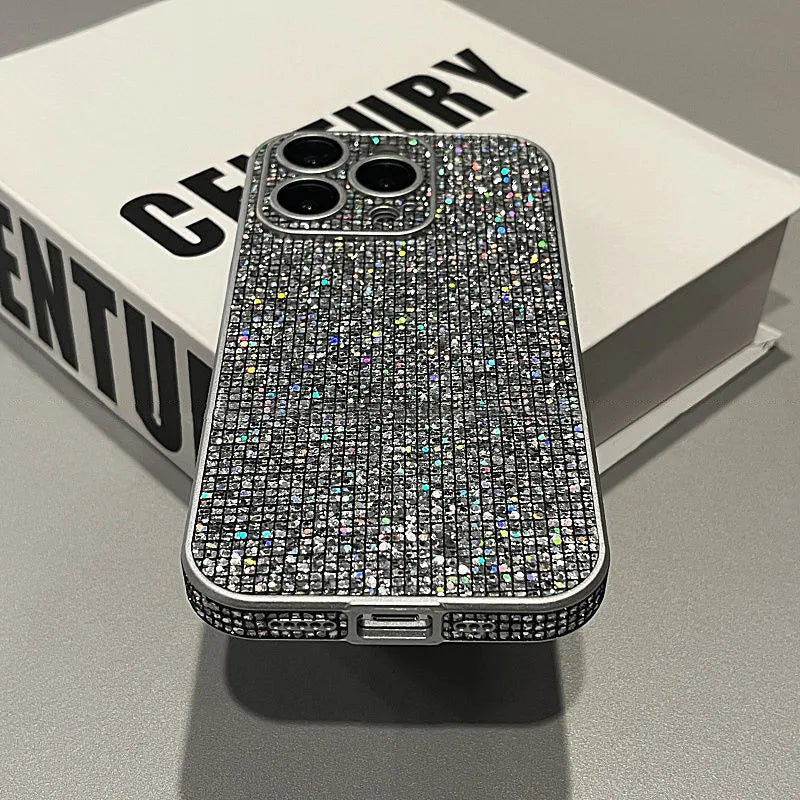 Lens Protection Glitter Rhinestone Case For iPhone