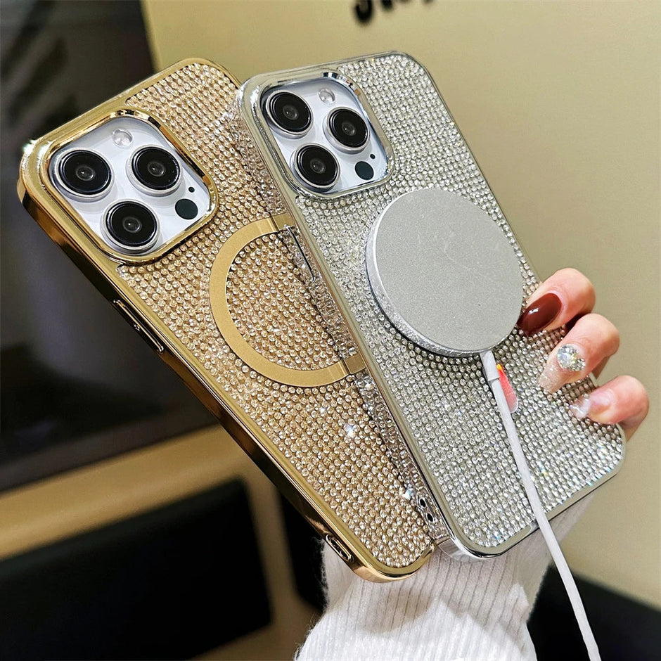 Coque souple antichoc pailletée pour iPhone 