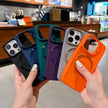 Étui souple avec support d'objectif magnétique pour iPhone 
