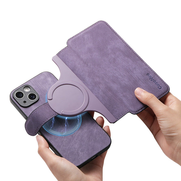 Detachable Tumbled Leather Flip Case for iPhone