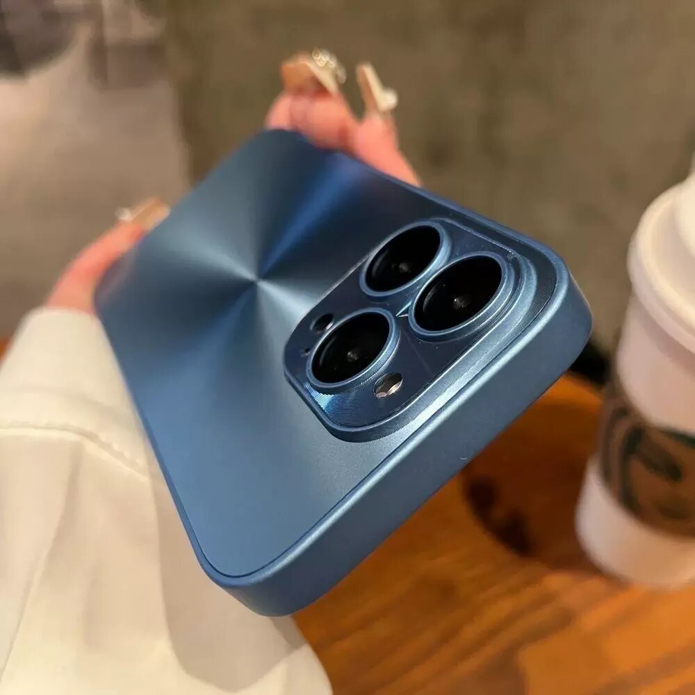 Lens Protection Matte Laser Hard Case for iPhone