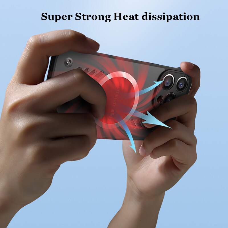 Cooling PC Magnetic Frameless Case For iPhone