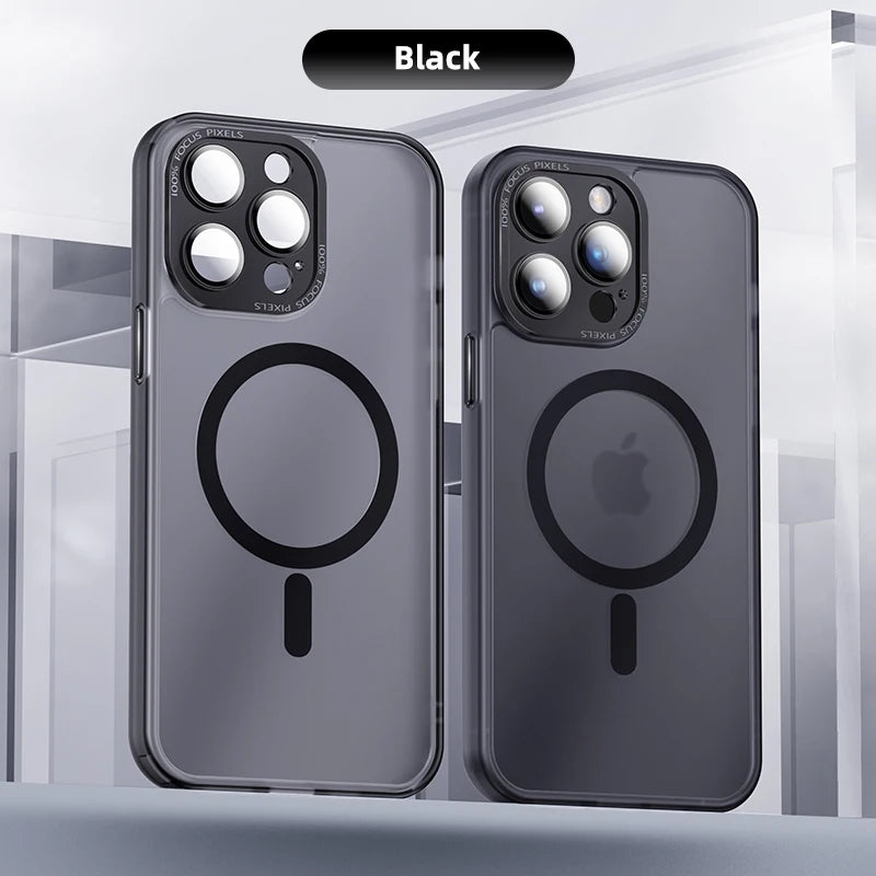 Coque de protection d'objectif mate translucide pour iPhone 