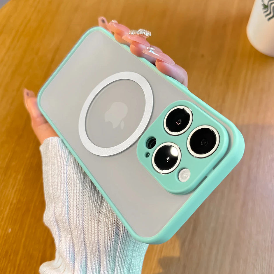 Coque mate translucide antichoc pour iPhone 