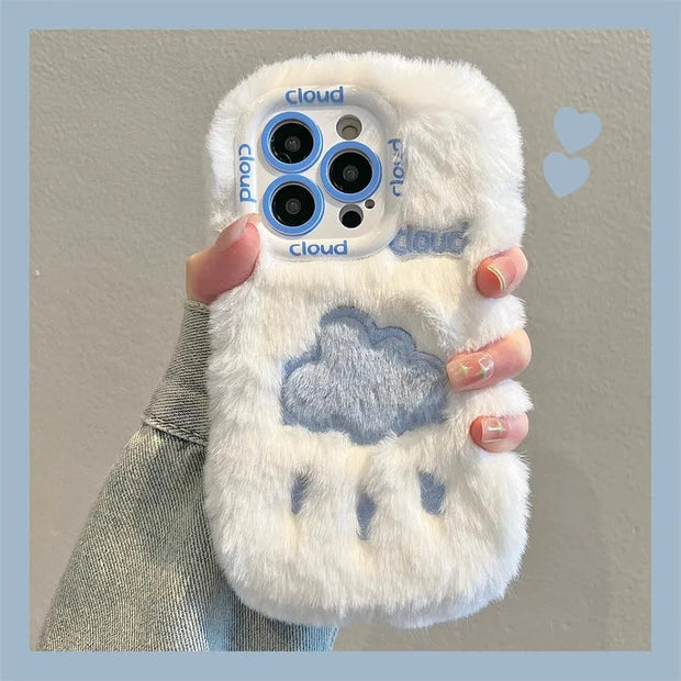 Lens Protection Plush Embroidered Case for iPhone
